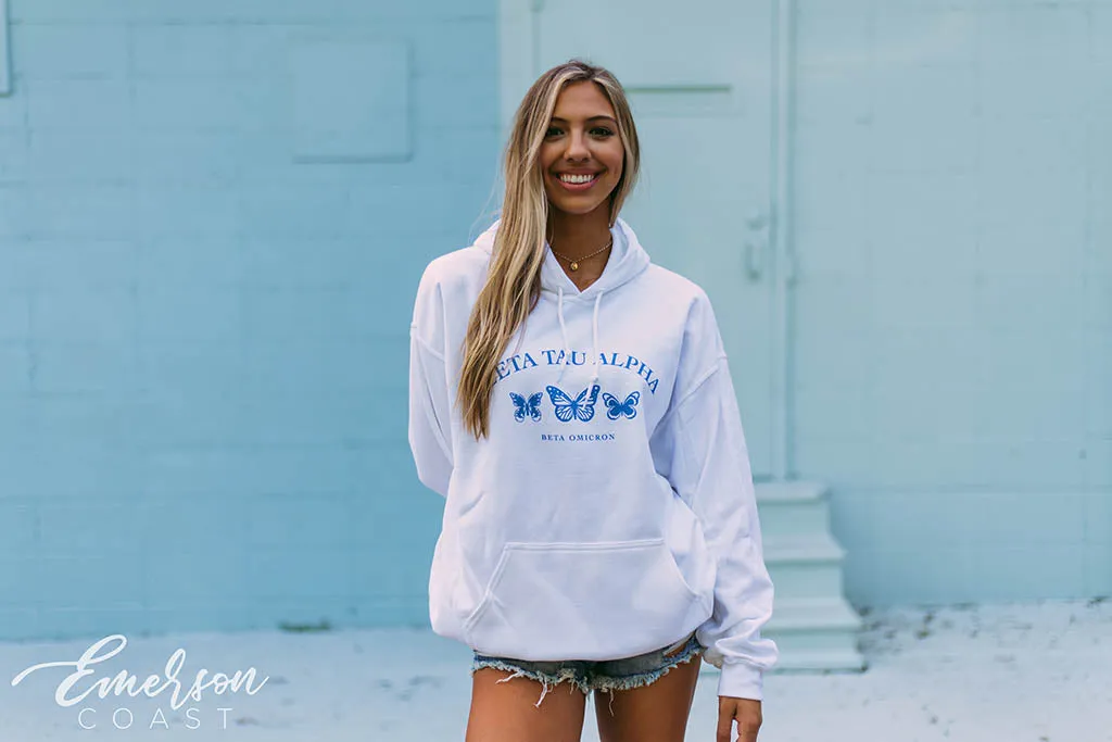 Zeta Tau Alpha Blue Butterfly Hoodie