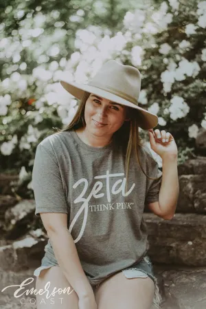 Zeta Think Pink Simple Tee
