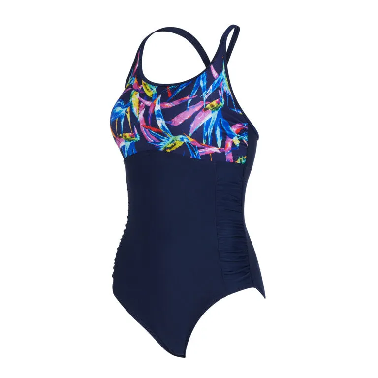 ZOGGS Women's Multiway 1 Piece - Neon Crystal Print